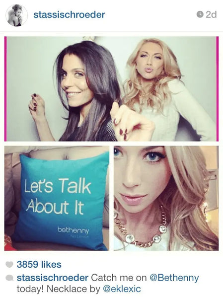 Stassi Schroeder Guest Appears on Bethenny wearing EKLEXIC