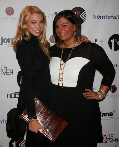 Two women posing stylishly for Blazers & Bellinis Blog Post November 21, 2013