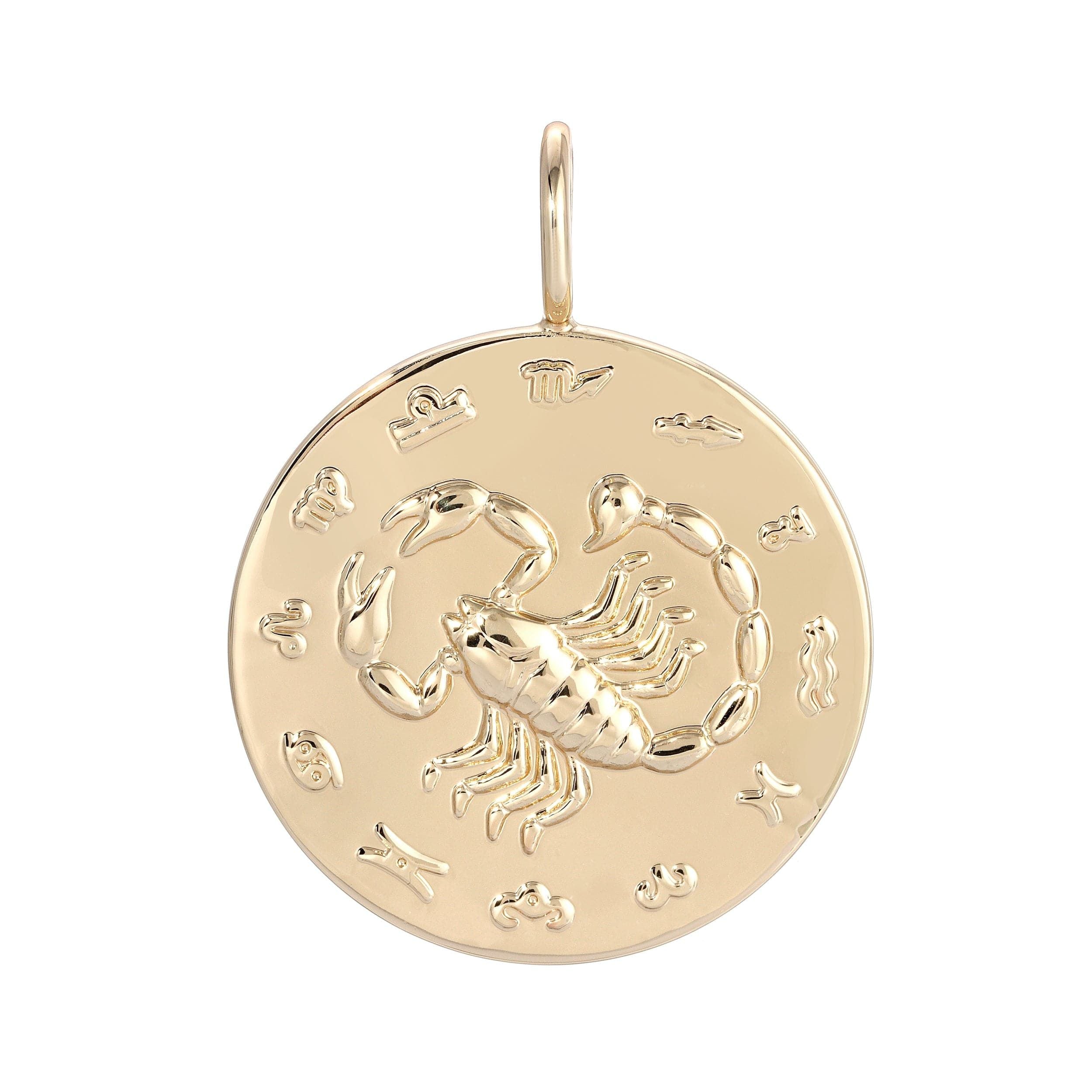 Gold Zodiac Scorpio pendant showcasing astrology considers Scorpios’ well-developed psychological sense